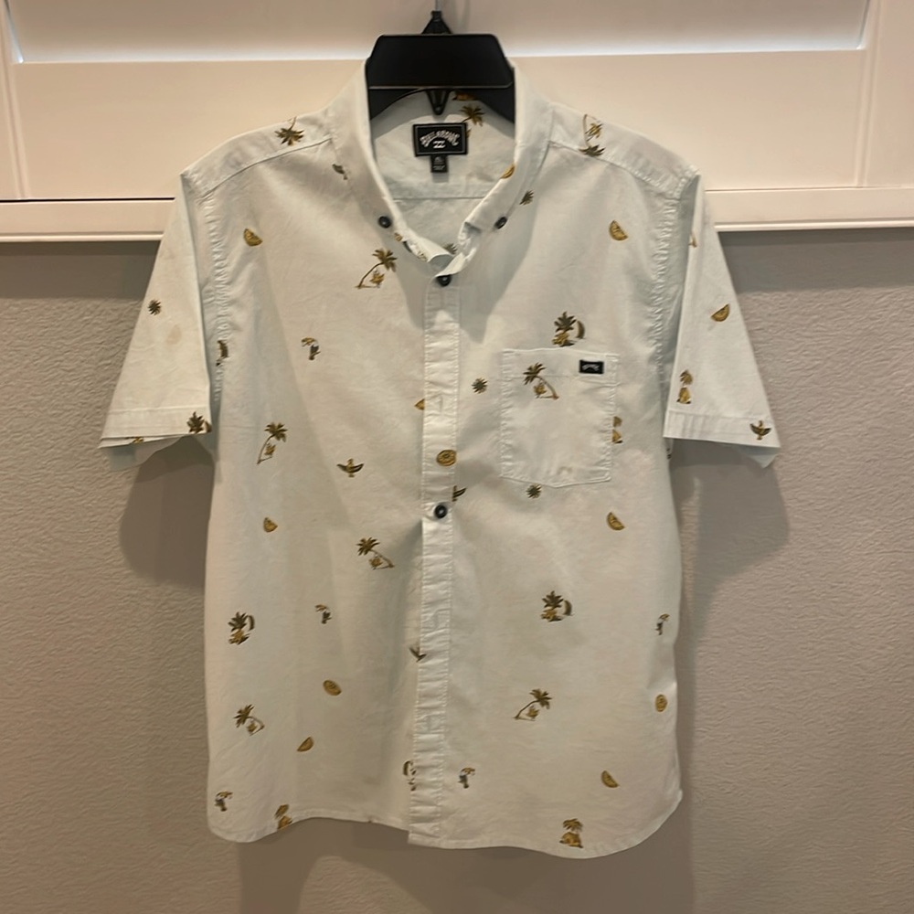 Billabong Boys collared button down print shirt